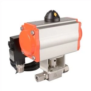 Stainless hlau 6000psi Pneumatic Compression Pob Valve nrog tawg pov thawj kauj